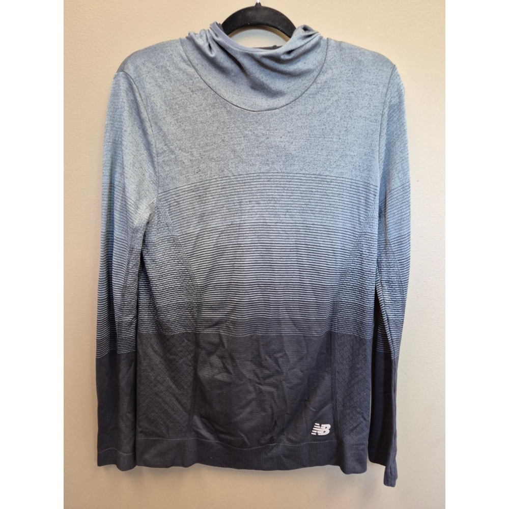 New Balance Womens Large Running Hoodie‎ Wool Blend Ombre Athletic Top